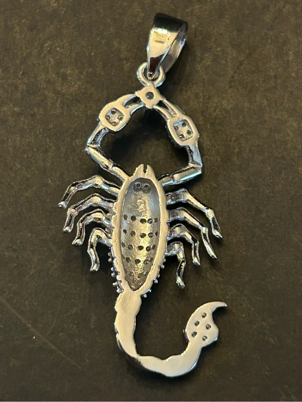 1.00CTW Pave’ Moissanite 925 Sterling Silver Scorpion 🦂 Pendant Men’s Necklace